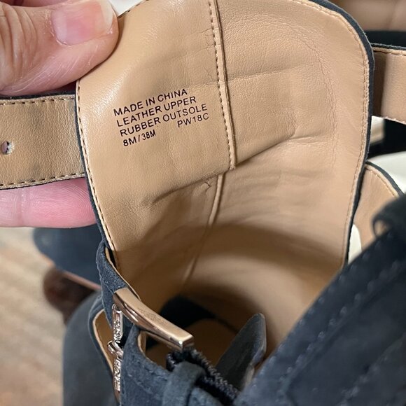 Michael Kors Blue Suede Strappy Stiletto Heels EUC - Picture 7 of 9